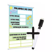 Banner Pedagógico Palavra Do Dia Sílabas Escreve E Apaga