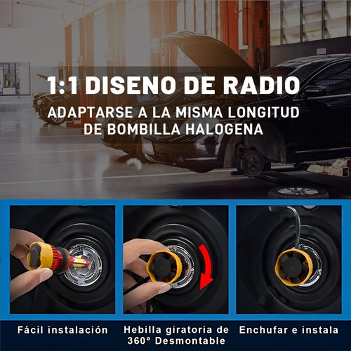 2kits De Faros Led H11 Para Nissan Sentra 15-18 Versa 20-22 Foto 7