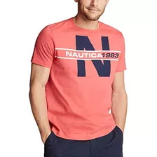 Nautica Camiseta Gráfica De La Serie Náutica 100% Algodón De