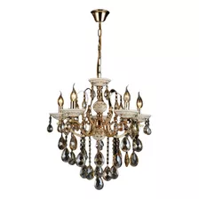 Lustre Pendente 5 Braços Sindora Dcd00478-5 60cm Cristal E14