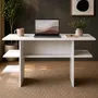 Mesa Para Computador Com Nichos Para Quarto E Estudo Moderno Branco