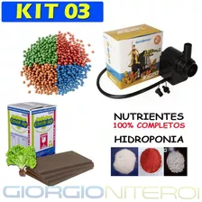 220v Kit 03 Espuma Fenólica + Nutrientes + Bomba Hidroponia