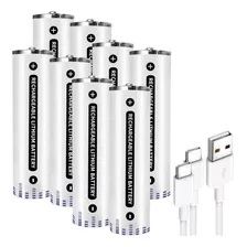 X8 Baterias Recargables Pilas Doble A Pilas Recargables Usb