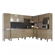 Cozinha Compacta Completa 12 Peças Forno+micro+fogao+exausto