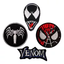 Parche Venom Villano Spiderman Hombre Araña Bordado X Unidad