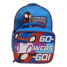 Mochila Escolar Lonchera Spidey Go Niños