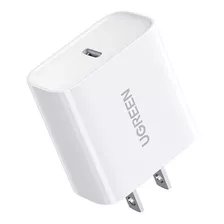 Cargador Carga Rapida Ugreen 20 W Para iPhone Color Blanco