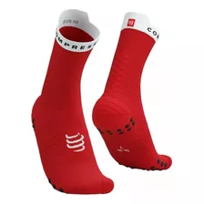 Calcetines Running Compressport Pro Racing V4.0 Run High Roj