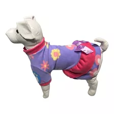 Roupinha De Soft Frio Cachorro/gato Vestidinho Com Laço