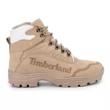 Bota Original Masculina Timberland Couro Cor Nude Resistente