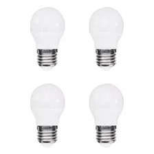 Kit 4 Lâmpadas Led Bolinha 3w 3000k (branco Quente)