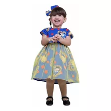 Vestido Branca De Neve Tule Lili + Faixinha De Cabelo