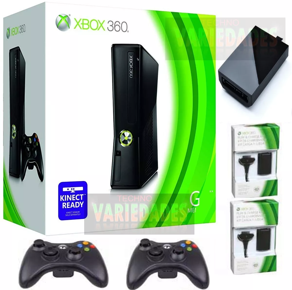 Xbox 360  5.0 Disco Duro 500 G  90j + 2 Controles  + Silicon
