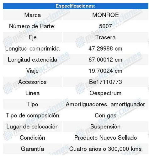 Mazda 3 04-09 2 Amortiguadores Oespectrum Oespectrum Foto 2