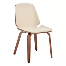 Silla De Comedor De Cuero Sintético Brinley, Crema/nog...