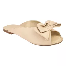 Chinelo Rasteira Feminina Sandália Flat Laço Confort Leve