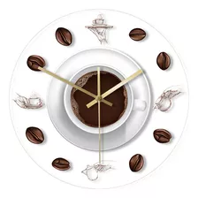 Relógio De Parede Coffee Hand Coffee Bean De Design Moderno