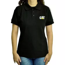 Camisa Polo Preta Feminina Caterpillar Cat
