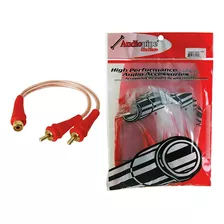 Cable Adaptador 1 Rca Hembra A 2 Rca Macho 