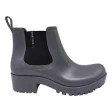 Botas Goma Lluvia Borcego Moda Mujer 1200dl