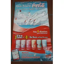 Coca Cola Poster Promocion Vasos Osos Polares Olimpiada 2004