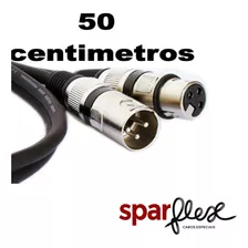 Cabo Microfone Xlr 50 Cm (canon) Macho E Femea Balanceado