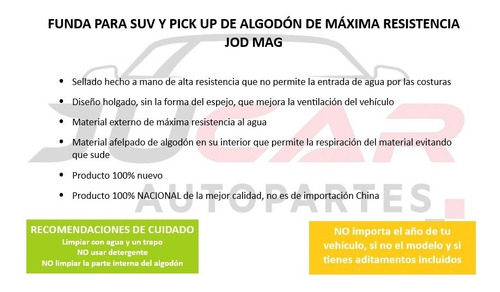 Funda De Auto Afelpada Jod Mag Volkswagen Caddy Maxi Combi Foto 9