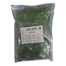 Led 5mm, Verde, Difuso, 200-300mcd - Kit C/ 1.000 Pçs