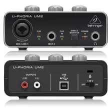 Interface De Áudio Behringer Um2 U-phoria C Phantom Power+nf