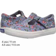 Tenis Keds Para Niña Flores Azul 11 (4us) 11.5 (4.5us)