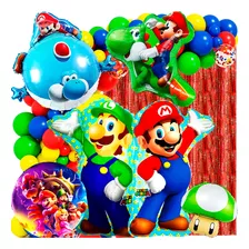 50 Art Globos Super Mario Bros Luigi Decoracion Cumpleaños