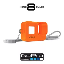 Funda + Cordón Gopro Hero8 Black Accesorio Oficial (naranja