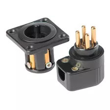 Conector Rc4a (áudio) 4 Polos/2 Vias - Com Parafusos