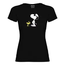 Polera Mujer Estampado Snoopy Lentes