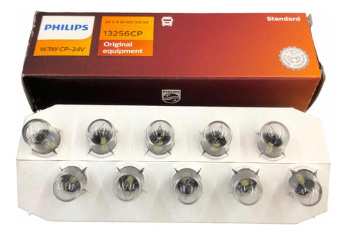 Caja 10x Mini Foco Halgeno Philips W2.1x9.5d 24v W3w 13256 Foto 2