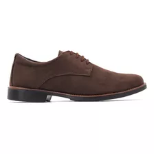 Sapato Oxford Sport Fino Camurça Casual Cadarço Marrom