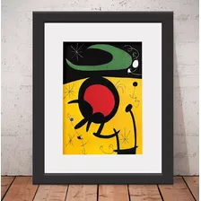 Quadro Decorativo Joan Miró 56x46cm Vidro + Paspatur U1535