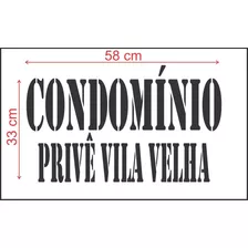 Stencil Estencil Condomínio Privê Vila Velha Letra Vazada