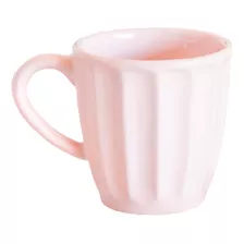 Taza Mug Cafe Doble Modelo Vainilla Color Rosa De 150 Cc.