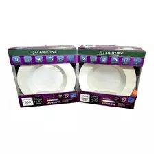 2x Lampara Empotrable Plafon/bote Sli 13.5 Watts Luz Calida Color Blanco