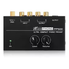 Ultra-compact Phono Preamp Pp500 Controles De Nível E Volume