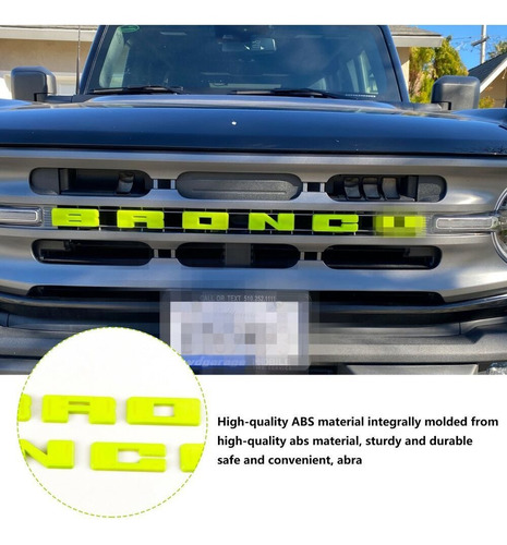Parrilla Delantera Letra Logo Accesorios Para Ford Bronco Foto 10