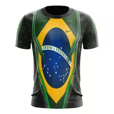 Camisa Camiseta M/c Patriota Brasil Ref 01 Uv50+