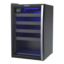 Adega Venax Piubella 100 24 Garrafas, Preto, Porta Invertida 220v