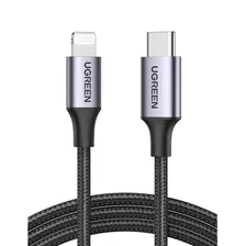 Cable Nylon Usb-c A Lightning Certificado Mfi iPhone Ugreen