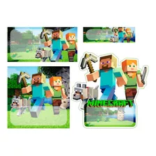 Etiqueta Escolar Minecraft Imprimible 