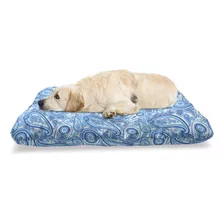 Ambesonne Blue Paisley - Cama Para Mascotas, Rítmica Buta .