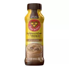 Cappuccino Classic Bebida Pronta 3 Corações Frasco 260ml 