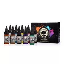 Kit Tattoo Tatuagem 10 Cores Iron Works 15ml Em Promoção