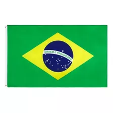 Bandeira Do Brasil Linda, Mastro E Parede, Dupla Face